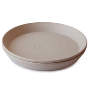 Mushie Dinner Plate round - vanilla (set of 2 pcs)