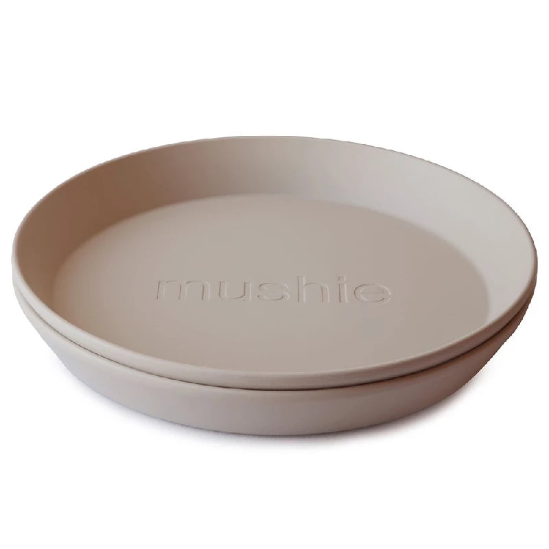 Mushie Dinner Plate round - vanilla (set of 2 pcs)