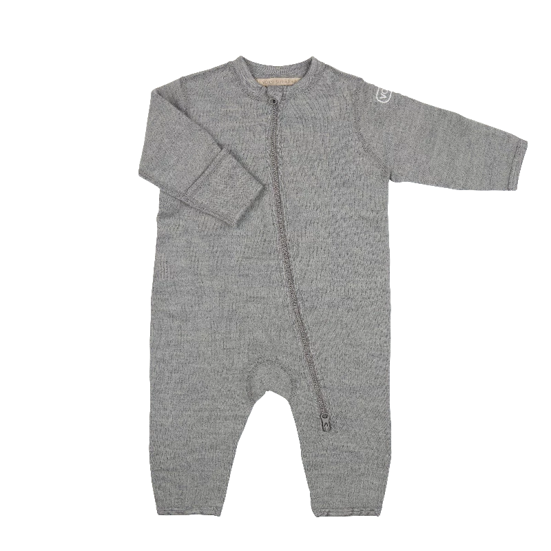 Voksi Wool Jumpsuit Fleece - Melange Grey