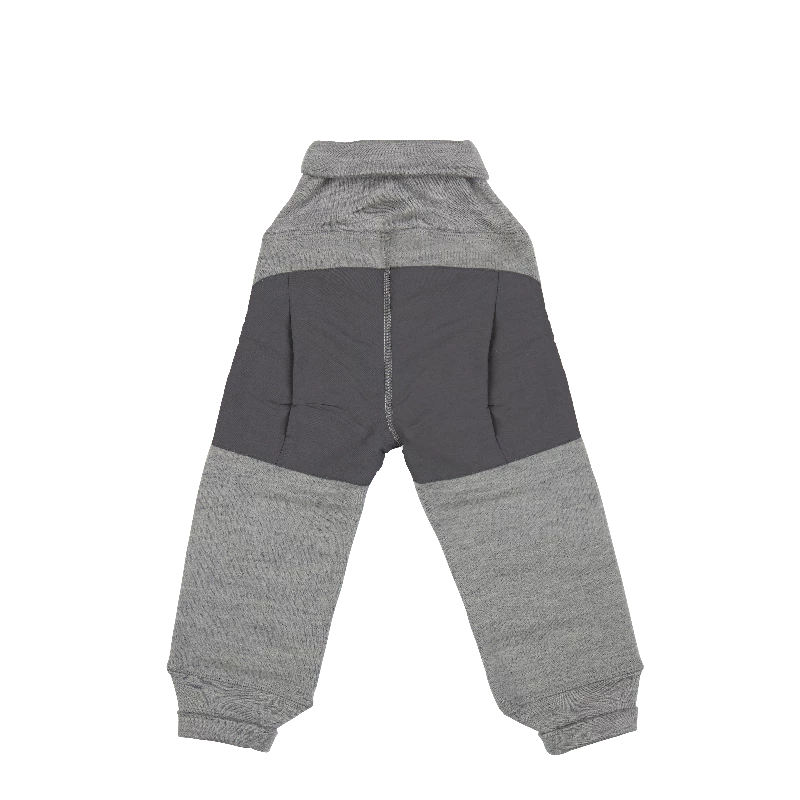 Voksi Wool Pants Fleece - Melan Grey