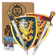 Liontouch Noble Knight gavesæt for 2 med sværd og skjold i rød og blå