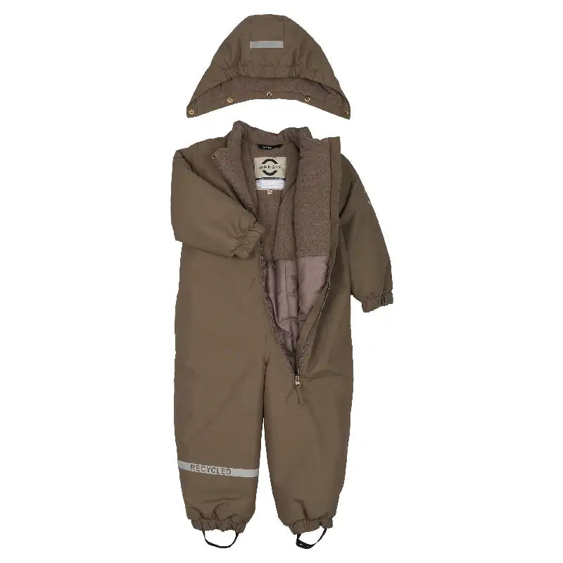 Mikk-Line Flyverdragt Ensfarvet - Chocolate Chip - Str. 80-116