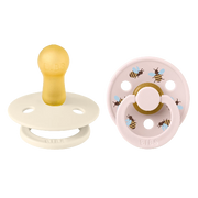 BIBS Studio Colour 2 PACK Bumblebee Latex Size 1 Ivory Mix