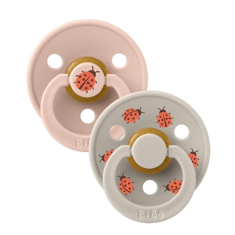 BIBS Studio Colour 2 PACK Ladybug Latex Size 2 Blush Mix