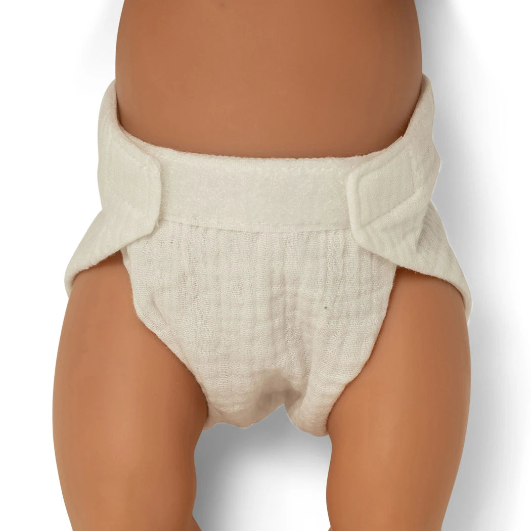 Dukkebleer i stof 3 stk - Hvide