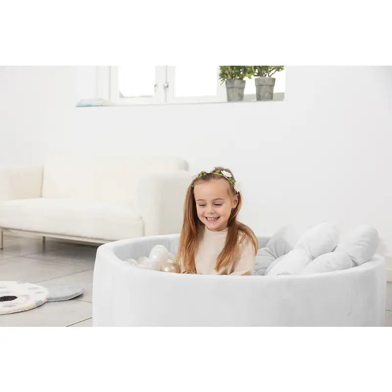 Kidkii boldbassin grå 100x30 cm med 250 bolde