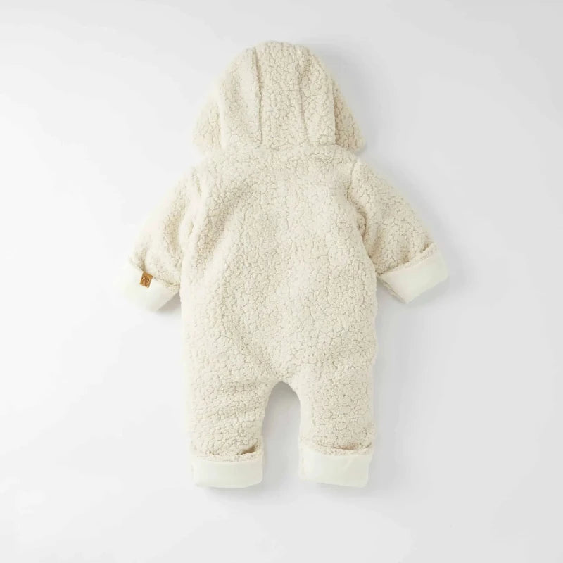 Teddy Suit - Off White (3-6m)