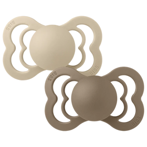 Bibs Supreme Silikone - Str. 1 - Vanilla/Dark Oak