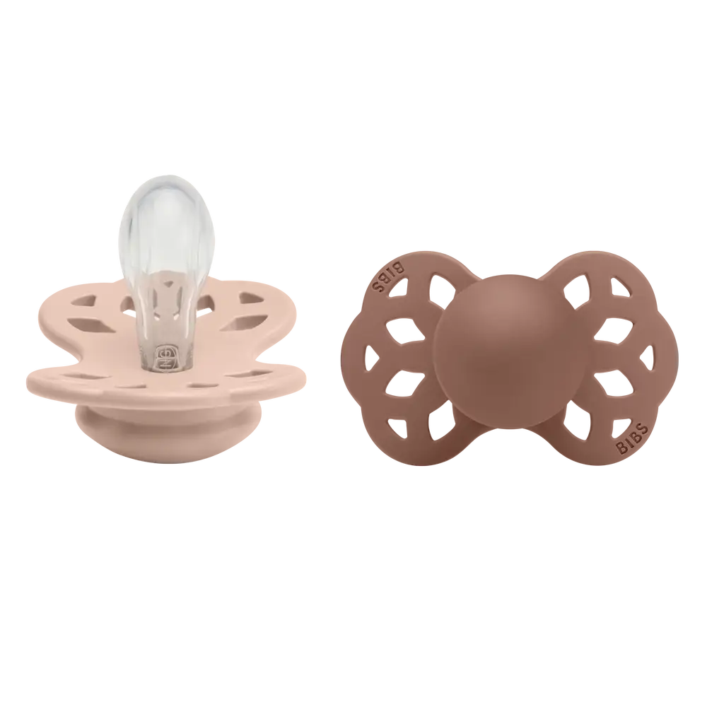 BIBS Infinity silikone - str 1 - Blush/Woodchuck