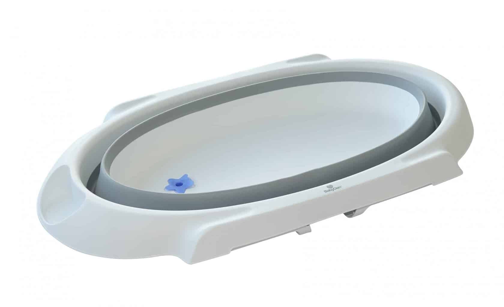 Badekar foldbar - 30 l. - hvid/grå