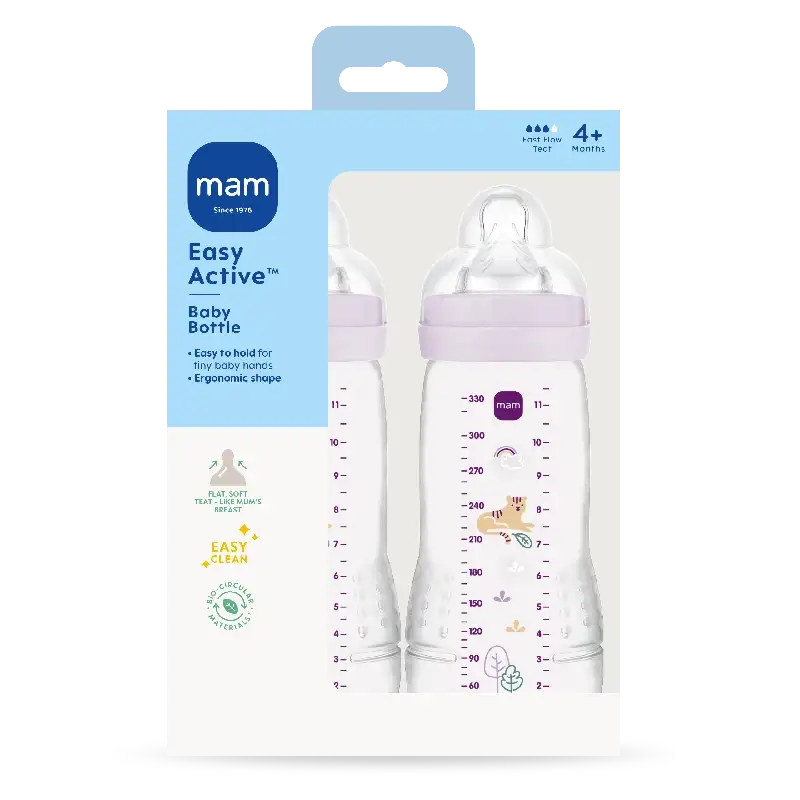 MAM Easy Active Baby Bottle 330ml 2p Pink