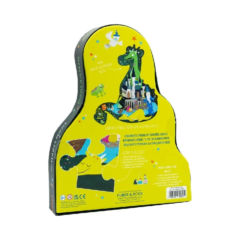 Puslespil m. formet motiv & æske 20 brikker - Spellbound