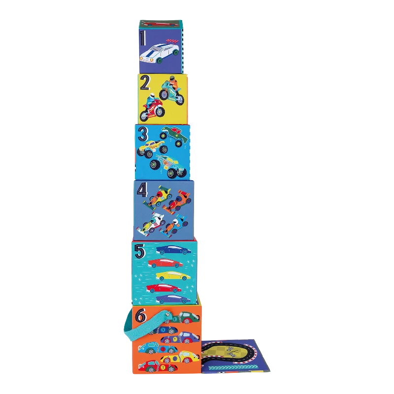 Floss & Rock - Stableklodser pap m. figurer - Biler