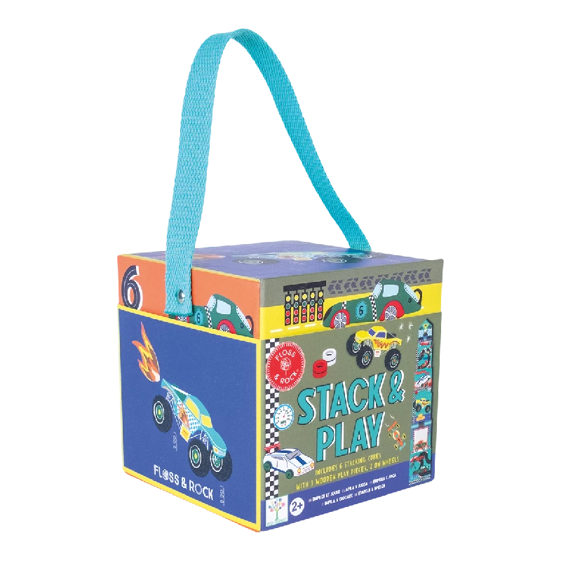 Floss & Rock - Stableklodser pap m. figurer - Biler