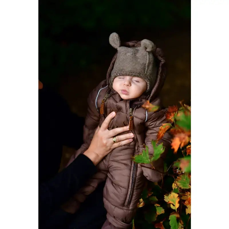 Mikk-Line Uldhue m. Ører - Anthracite Melange