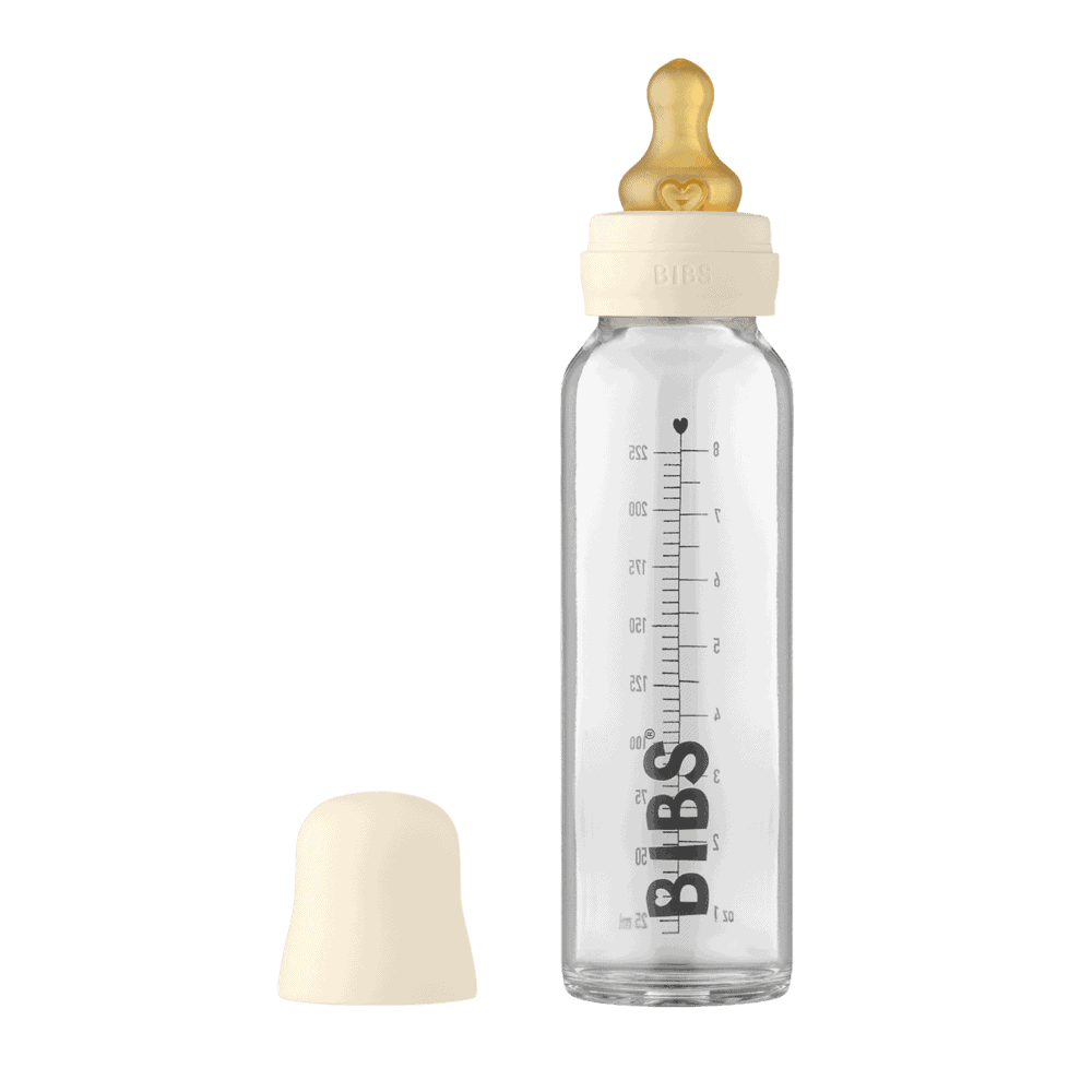 Bibs Glassutteflaske - Latex 225ml Ivory