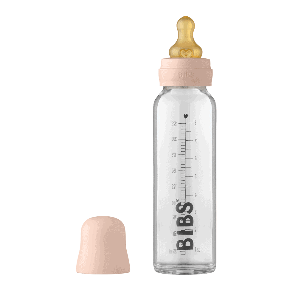 Bibs Glassutteflaske - Latex 225ml Blush