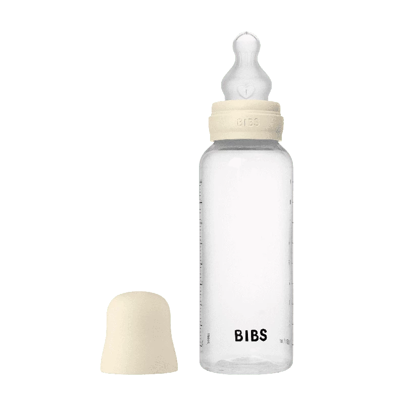 BIBS Baby Flaske Rund Latex 1 pack 270 ml Medium Flow Ivory