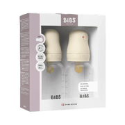 BIBS Baby Flaske Rund Latex 2 pack 150 ml Slow Flow Ivory