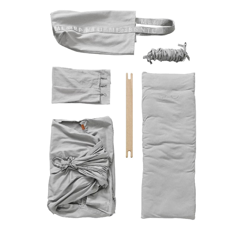 Membantu Premium slyngevugge økologisk bomuld - grå