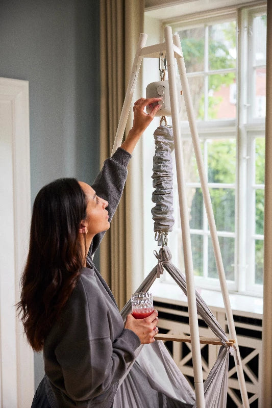 Membantu Premium slyngevugge økologisk bomuld - grå