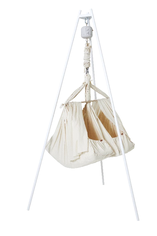 Membantu Basic tvillinge slyngevugge økologisk bomuld - beige