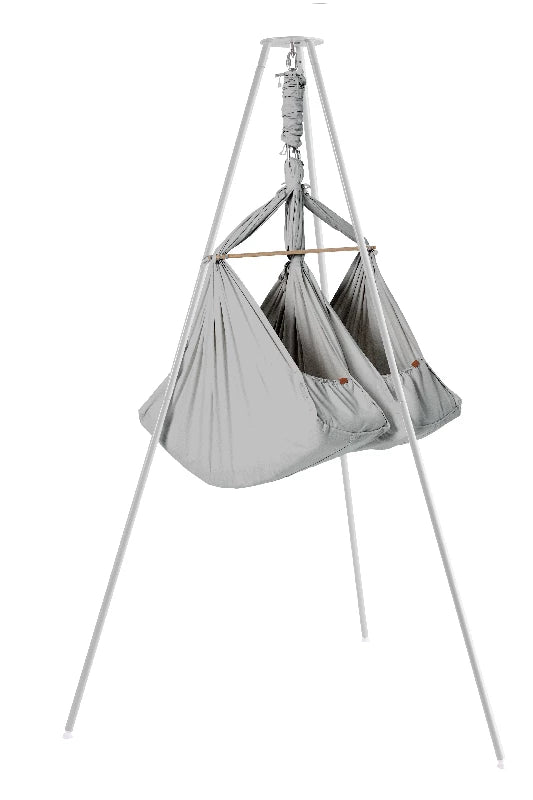 Membantu Basic tvillinge slyngevugge økologisk bomuld - grå