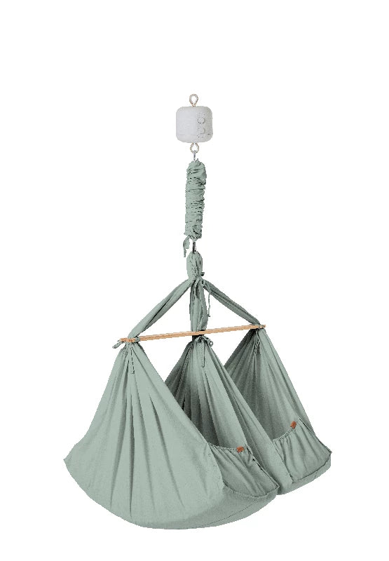 Membantu Basic tvillinge slyngevugge økologisk bomuld - grøn