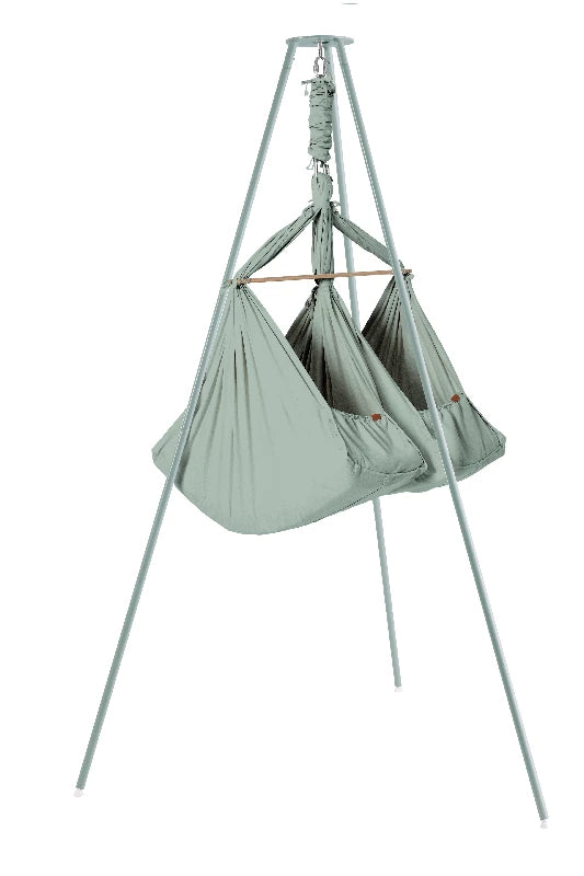 Membantu Basic tvillinge slyngevugge økologisk bomuld - grøn