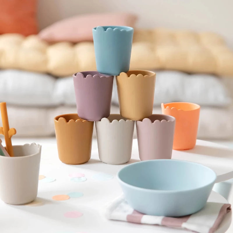 Done by Deer Kiddish mini kop 2 stk. Croco Blå