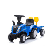 Gåbil New Holland traktor med trailer