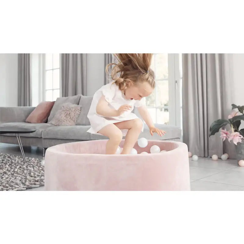 Kidkii boldbassin baby pink 100x30 cm med 250 bolde