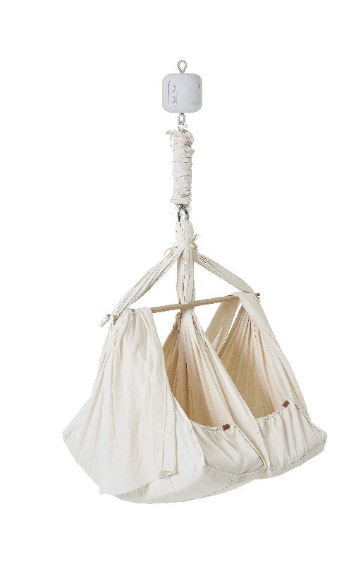 Membantu Premium tvillinge slyngevugge økologisk bomuld - beige