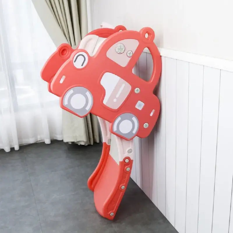 Kids Zone bil Pink med rutsjebane og basket