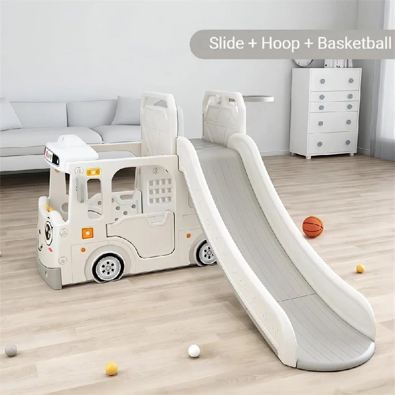 Kids Zone aktivitets lastbil med rutsjebane - Beige