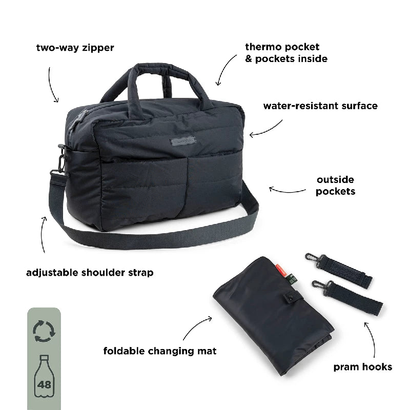 Done By Deer Quiltet pusletaske Sort