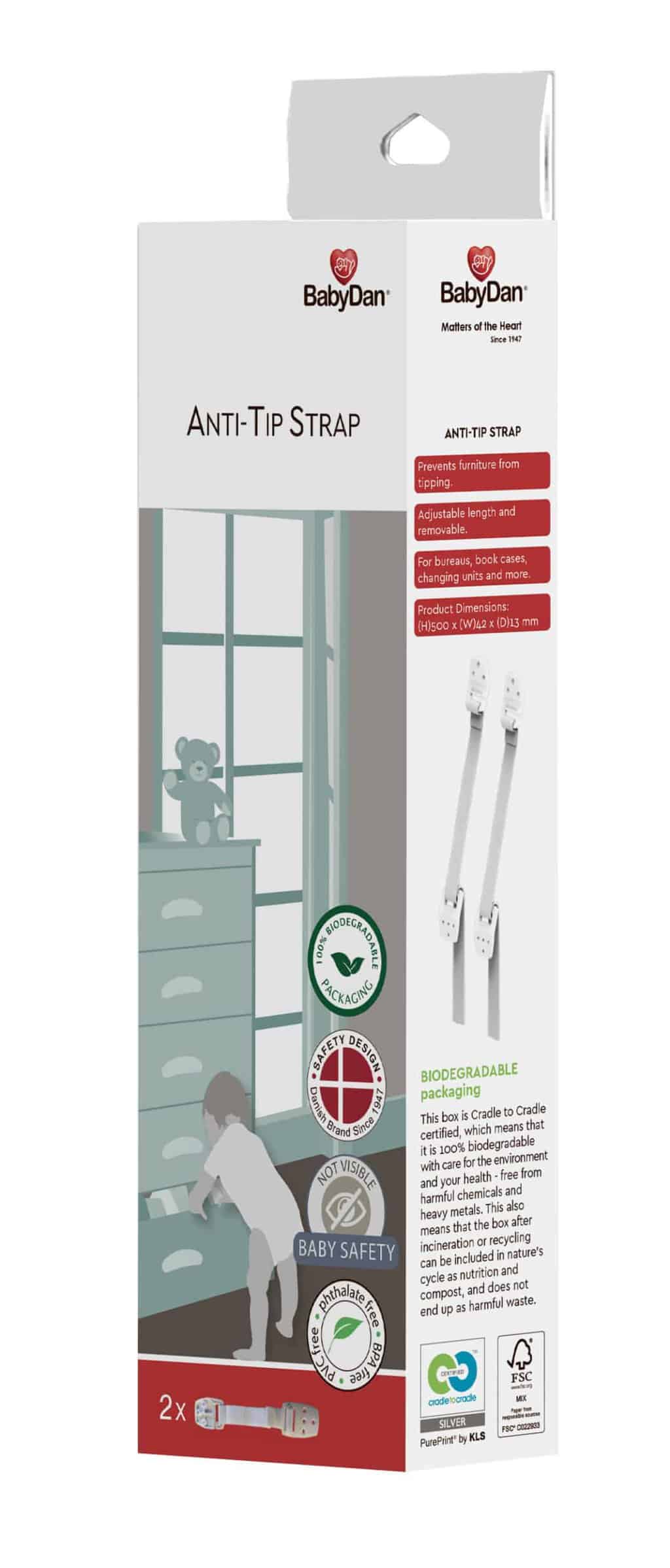 BabyDan Anti-Tip Strap - 2 stk