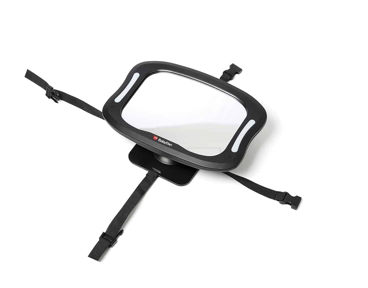 BabyDan bagsædespejl m/LED lys