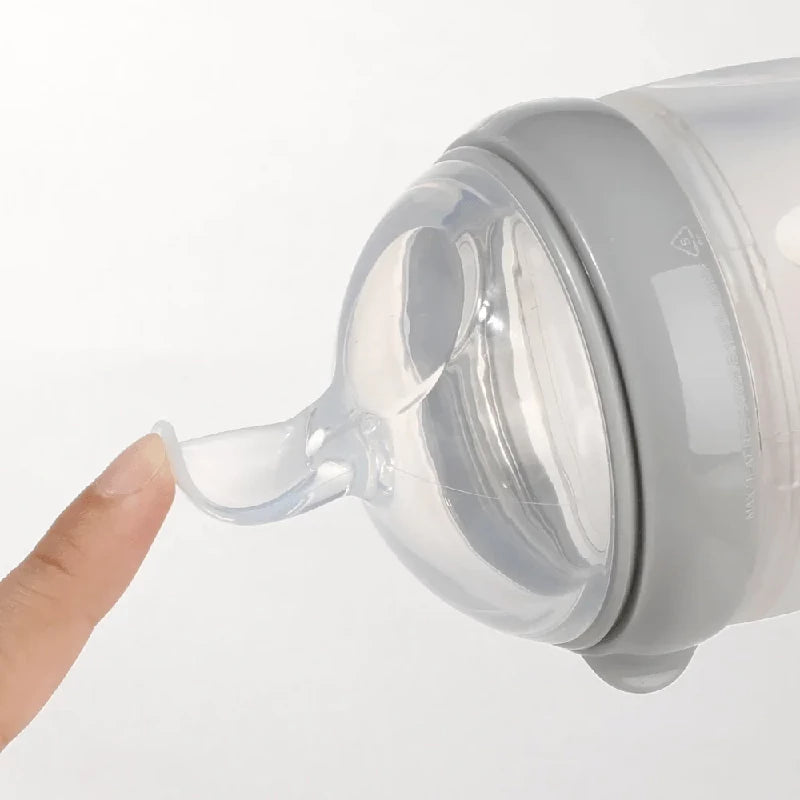 Haakaa Silicone Feeding Spoon Bottle 160ml - Grey