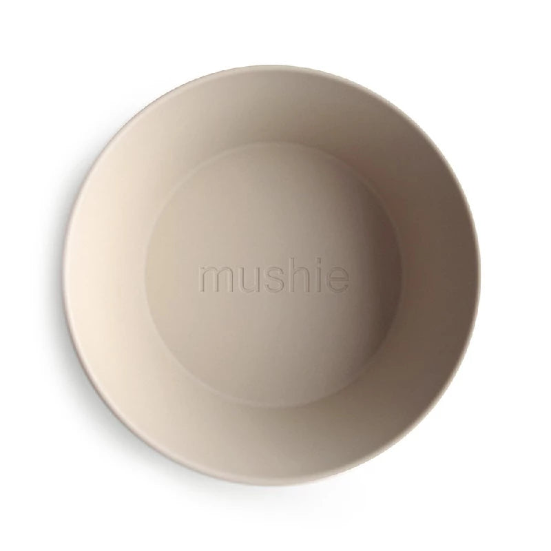 Mushie Dinner Bowl - round - vanilla