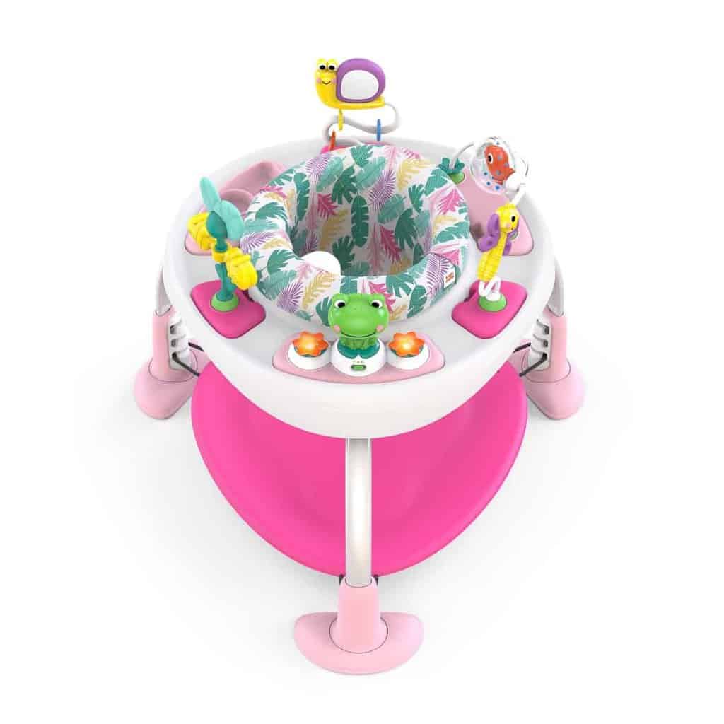 Bounce Bounce Baby™ 2 - i - 1 legetrampolin og bord pink