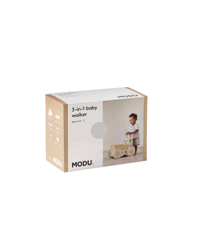 Modu 3-in-1 Gåvogn Sand Grey / Honey Yellow
