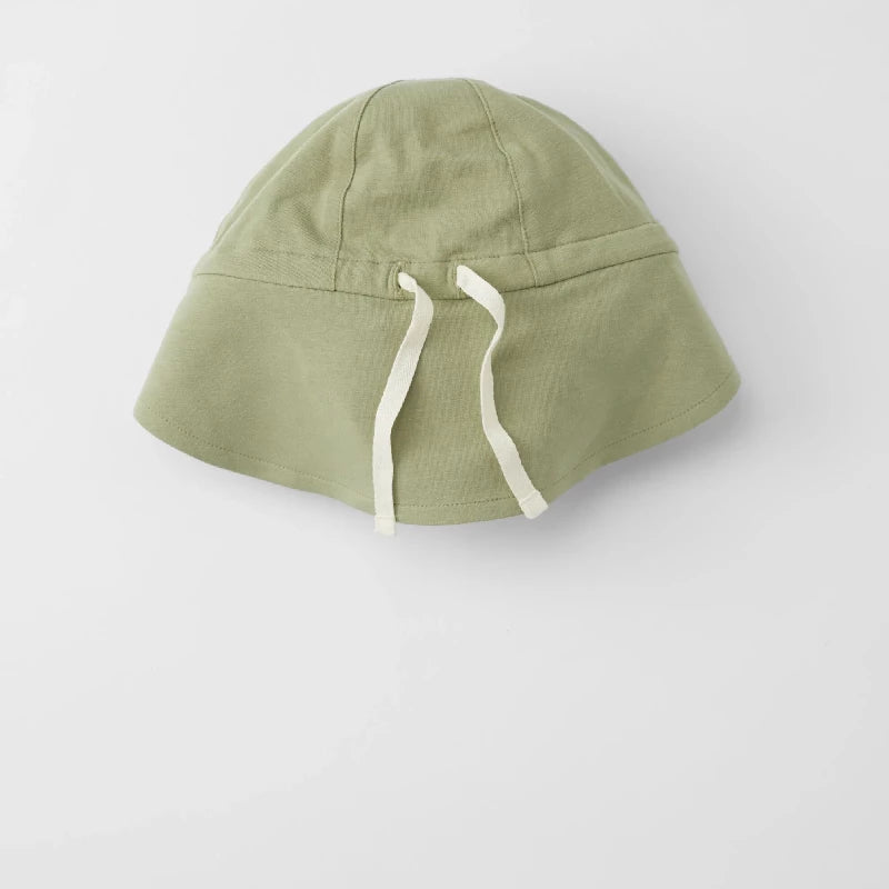Sun Hat (reversible) - Olive Green/Sandy Beach (0-6m)