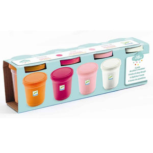 4 bøtter modellervoks - lyse farver