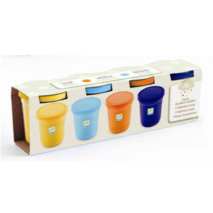 4 bøtter modellervoks - natur farver