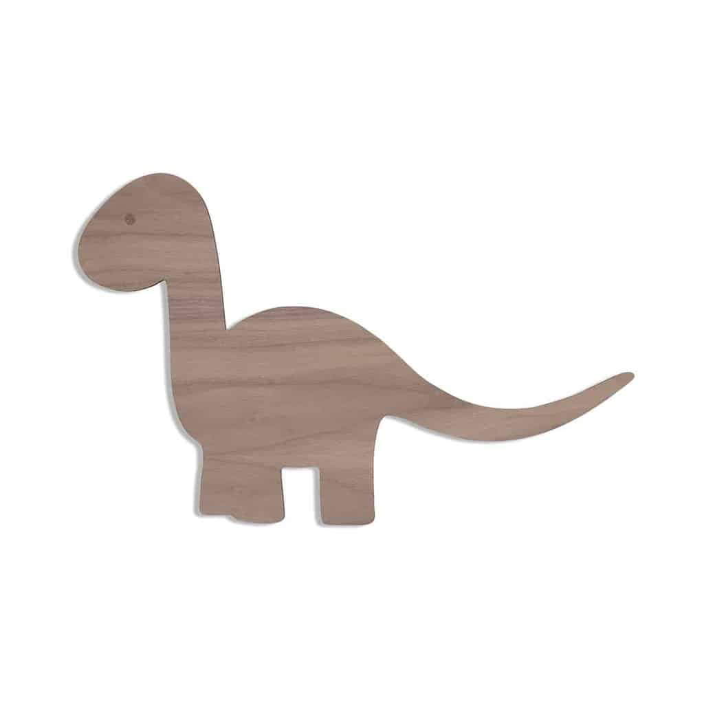 Maseliving dino lampe - valnød