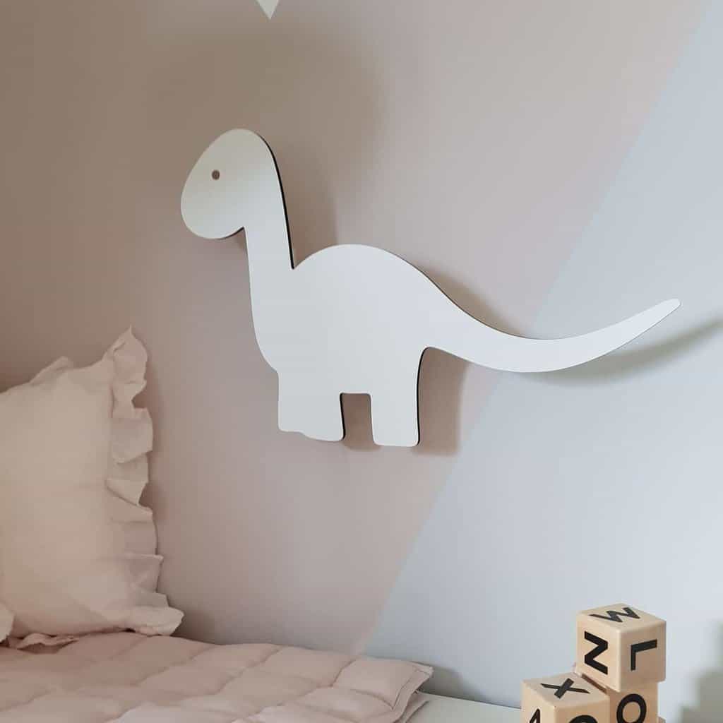 Maseliving dino lampe - hvid