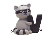 Kids By Friis V bogstav med vaskebjørn til navnetog