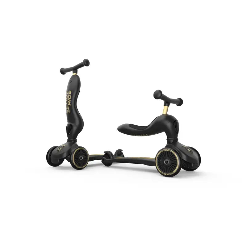 Scoot and Ride Highway Kick 1 - Olive Black/Gold