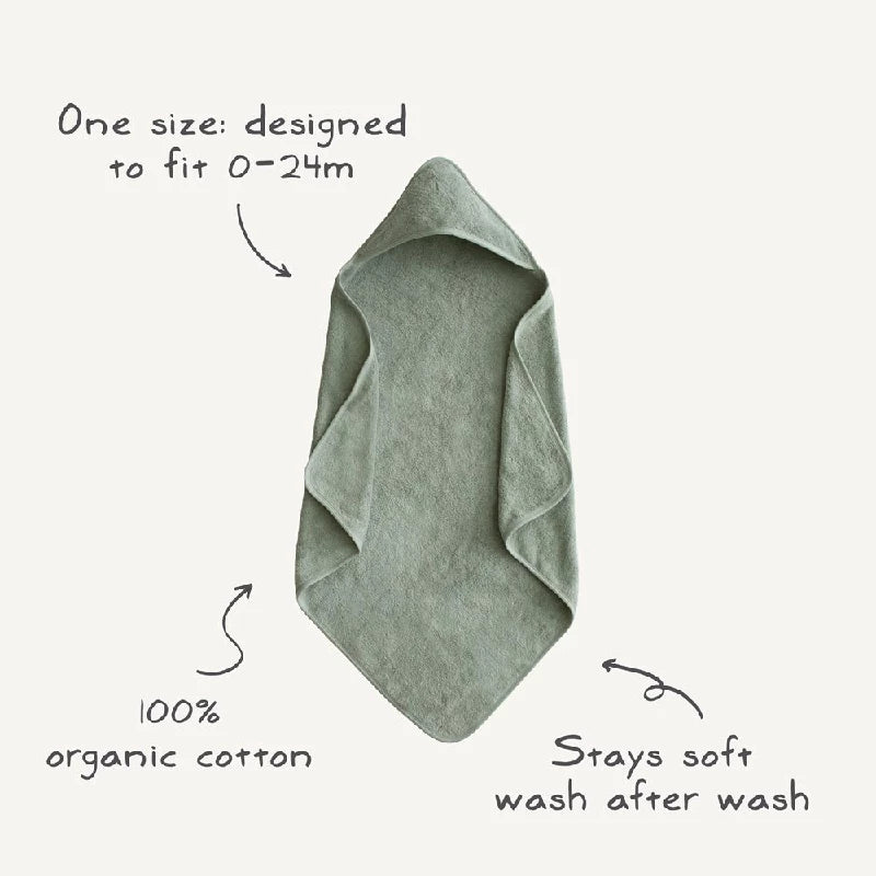 Mushie Hooded Towel Fog